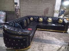 modern Black L Shape Sofa  10. Year Structure & Foam Warranty 0