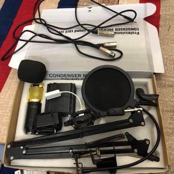 Professional condenser microphone and sound card set 0