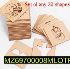 32 PC's Wooden Drawing Board For Kids
