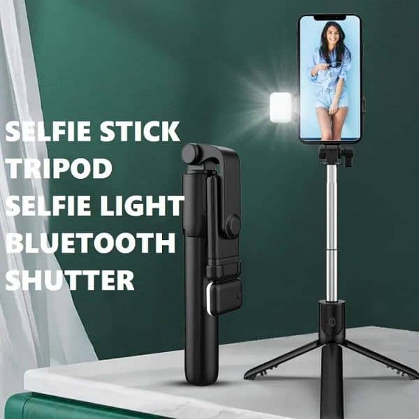 selfie stick tripod Flash light 1