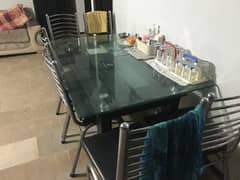 Dining Table 6 Iron chairs