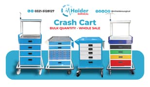 Crash Cart /Medicine Trolley/Emergency trolly /Hospital Furniture
