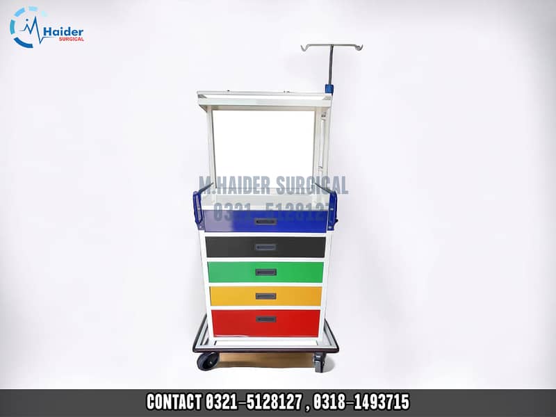 Crash Cart /Medicine Trolley/Emergency trolly /Hospital Furniture 2