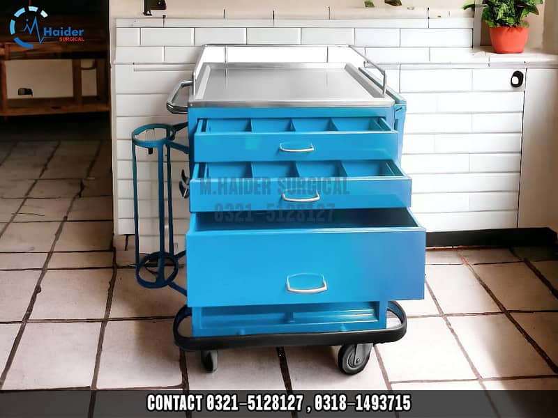 Crash Cart /Medicine Trolley/Emergency trolly /Hospital Furniture 3