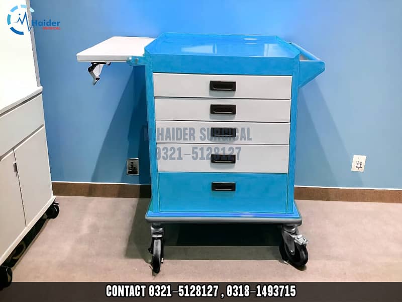 Crash Cart /Medicine Trolley/Emergency trolly /Hospital Furniture 4