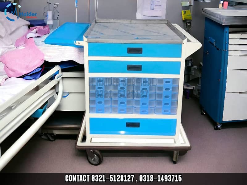 Crash Cart /Medicine Trolley/Emergency trolly /Hospital Furniture 6