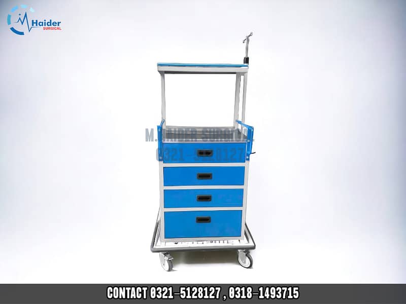 Crash Cart /Medicine Trolley/Emergency trolly /Hospital Furniture 7