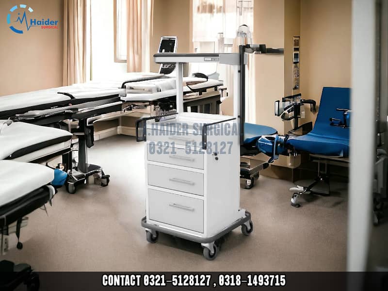 Crash Cart /Medicine Trolley/Emergency trolly /Hospital Furniture 9