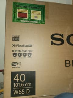 Sony 40' W65D Wifi Youtube and Netflix