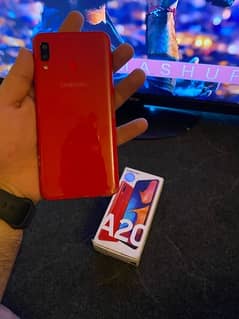 Samsung A20 PTA Approved dual with box and charger 0