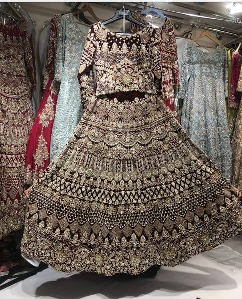 Designer wedding barat Lehenga maxi Bridal wear 5