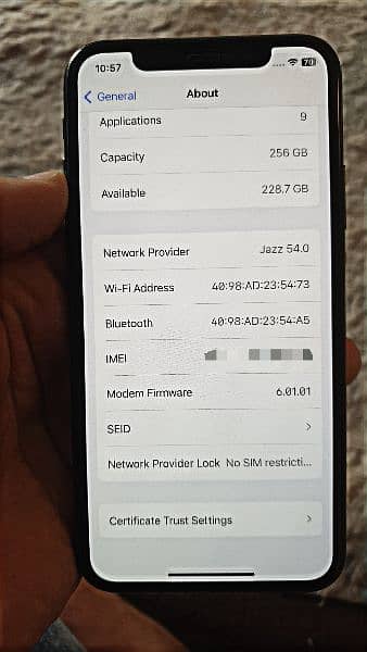 iphone x 256Gb pta approved all ok 6