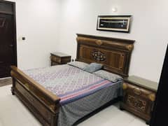 Complete Bedroom Set: Bed, Matress, Side Tables, and Dressing Table