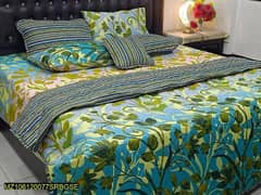 7 pcs cotton printed king size bed sheet comfort set