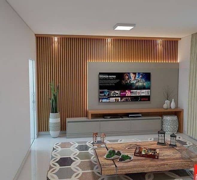 Wallpaper,Wooden & Vinyl Floor,ceiling,WPC & PVC Panel,Media Wall, 19