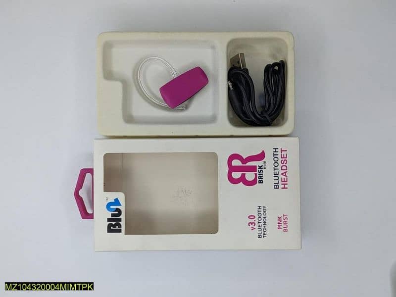 Bluetooth Headset, Pink 8