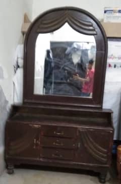 wooden dressing table and showcase for sale