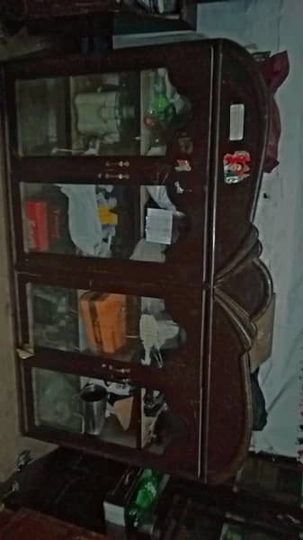 wooden dressing table and showcase for sale 2