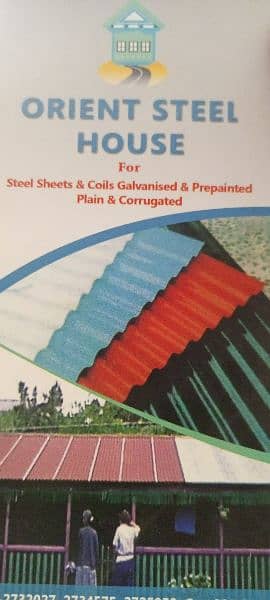 Steel Sheets Galvanized , Prepaid, plain & Corrugated for Roofing 0