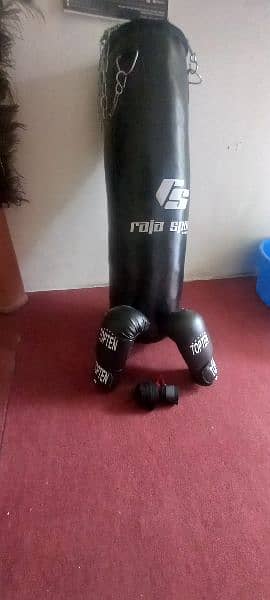 Boxing Bag+Gloves+straps 1