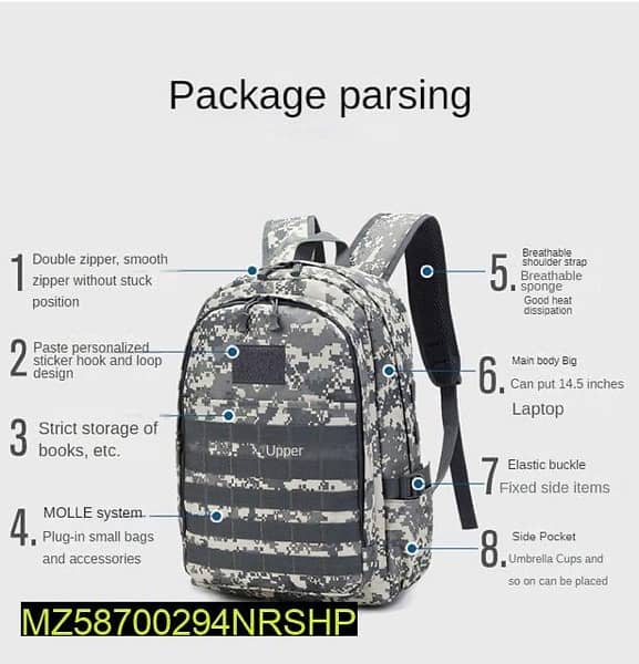 Camouflage Casual Backpack 4