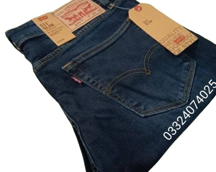 jeans pent exported Levis denim chino Coton dress slim fit steachable 3