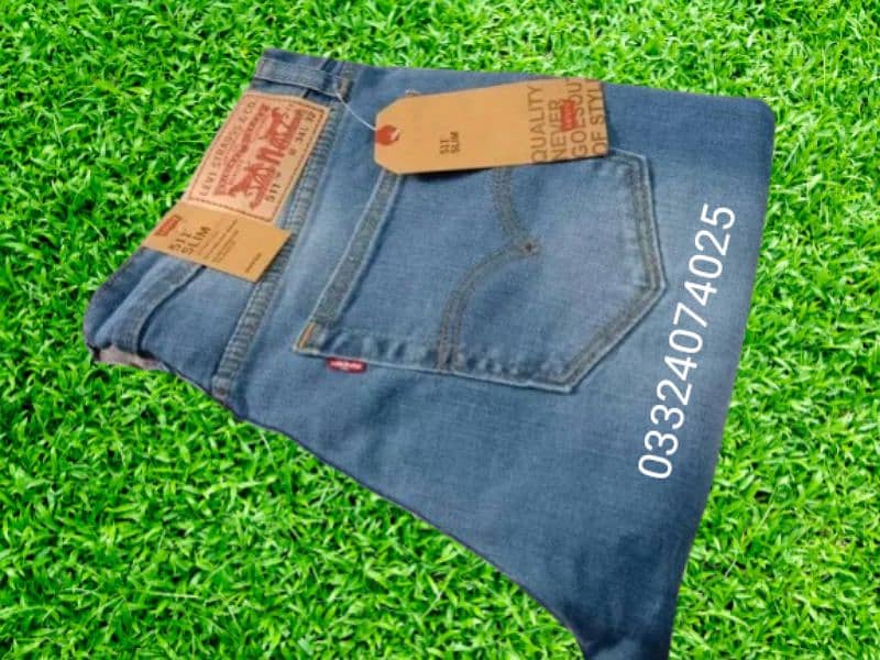 jeans pent exported Levis denim chino Coton dress slim fit steachable 8