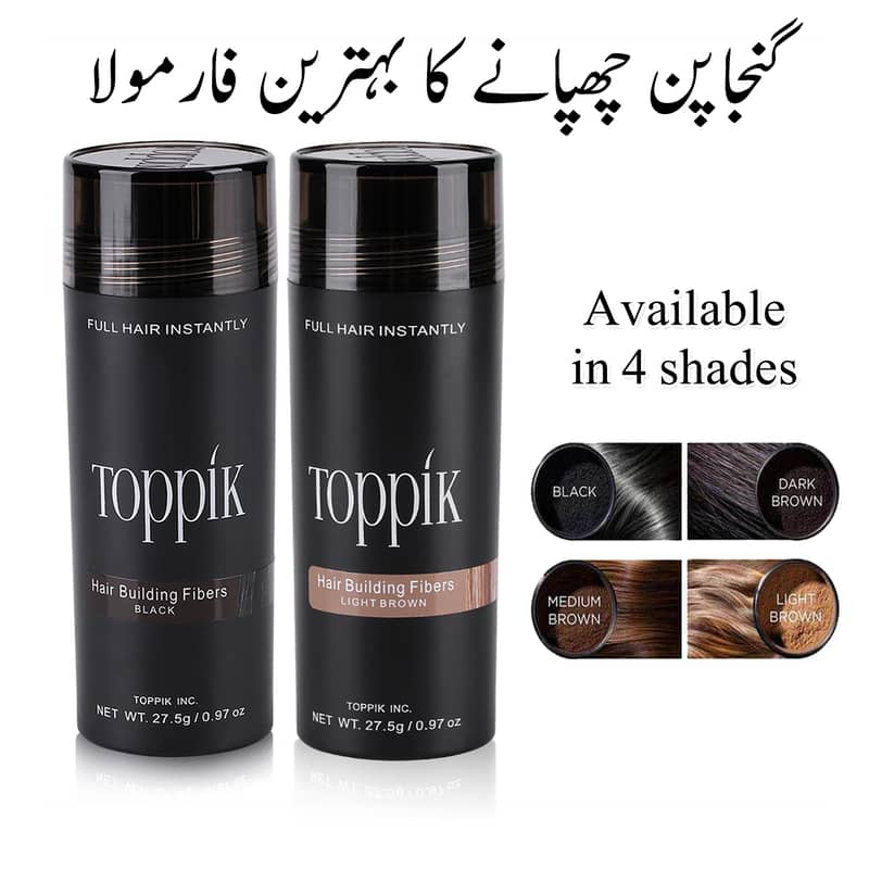 Toppikâ€™s Hair Building Fibers are ideal for concealing hair loss, 2