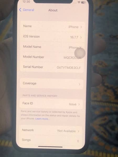 Iphone X 64 GB Black Color 10/10 JV Sim Working  FACE ID ISSUE 7