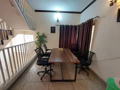 Furnished Office Space 2 rooms 1 lounge upto 25 persons seating
