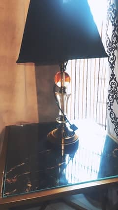 Pair of two side table vintage Lamps