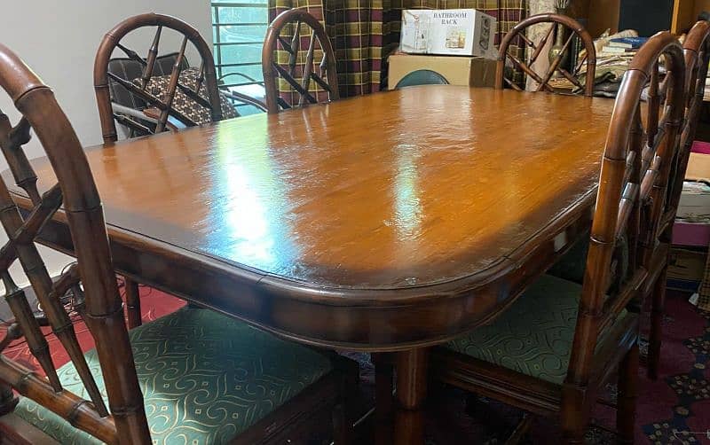 6 seater wooden dining table 1