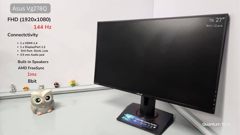 Gaming Monitor Asus Vg278Q 27" Inch 144Hz 1ms 6