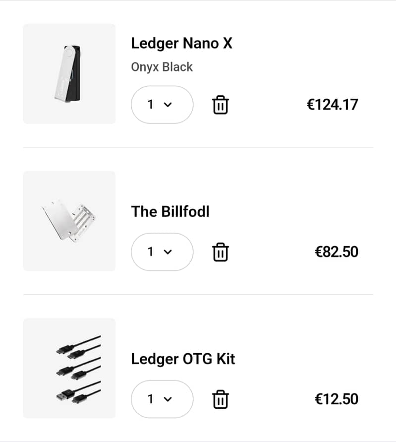 Ledger Nano X. The Billfodl. OTG Kit 0