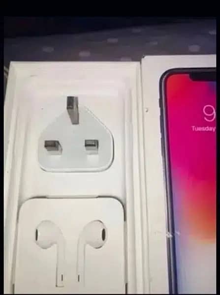 100% Original iphone x handfree charger and cable 2