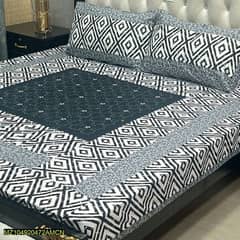 cotton printed double bedsheet