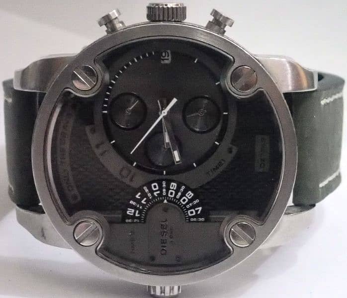 Diesel Orignal SBA Dual Time Zone Stainless Steel Men's Watch - DZ7259 5
