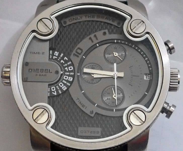 Diesel Orignal SBA Dual Time Zone Stainless Steel Men's Watch - DZ7259 7