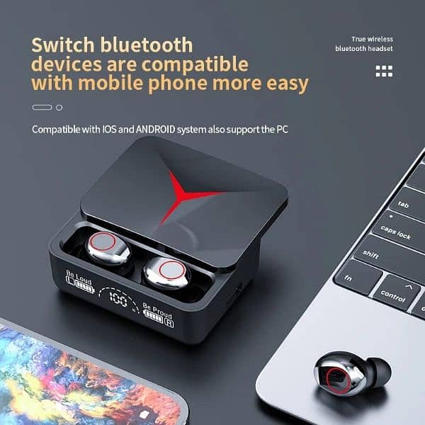 M90 Pro TWS Touch Control Wireless Bluetooth Earbuds 4