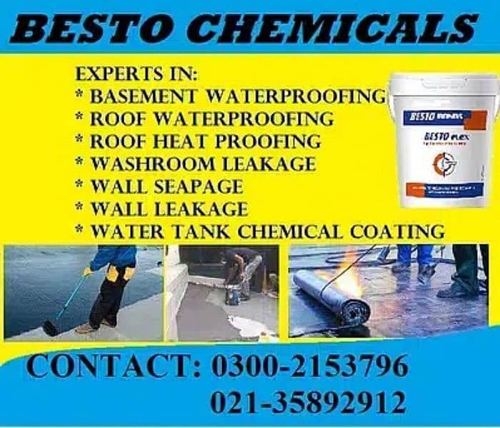 Roof Water & Heat proofing service, Bathroom Leakage Control Solution 2