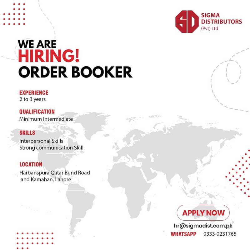 Deliveryman Jobs \ order bookers 1