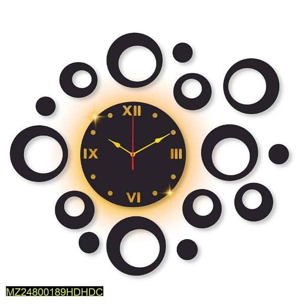 Ring Design Laminated Wall Clock With Backlight 1
