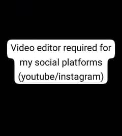 Video editor required for social media platforms
