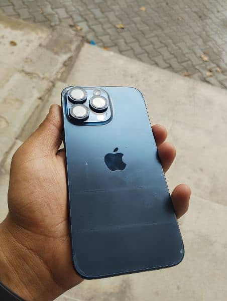 Iphone 15 pro max Blue titanium non pta 
4 month sim 0