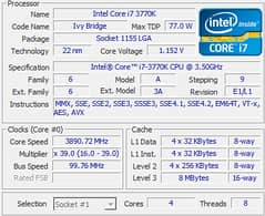 Gaming PC Core i7 3770K, Motherboard,RAM 8GB, GTX 770