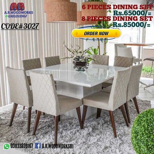 DINNING CHAIRS ROOM CHAIRS DINNING TABLE SET 4