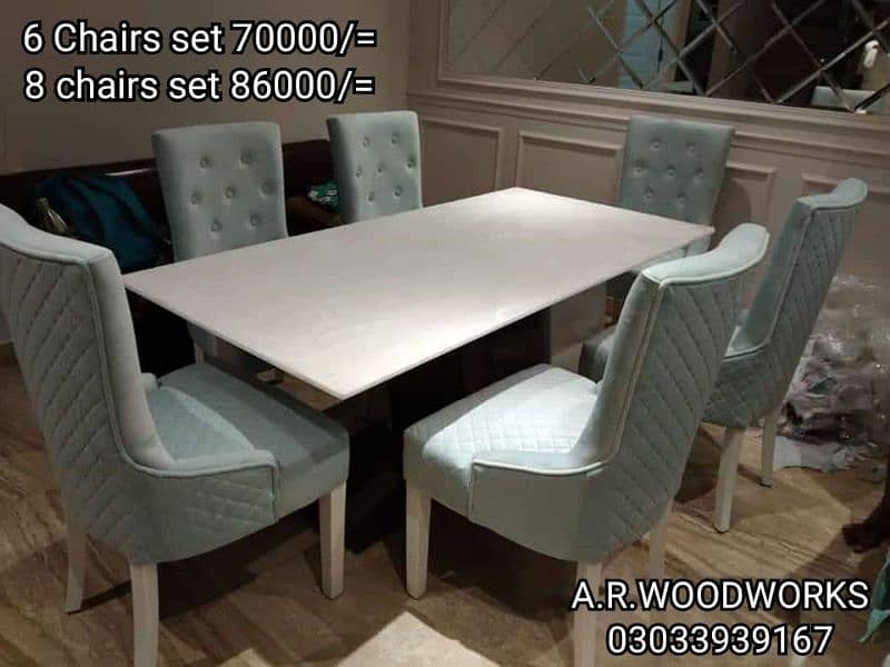 DINNING CHAIRS ROOM CHAIRS DINNING TABLE SET 5