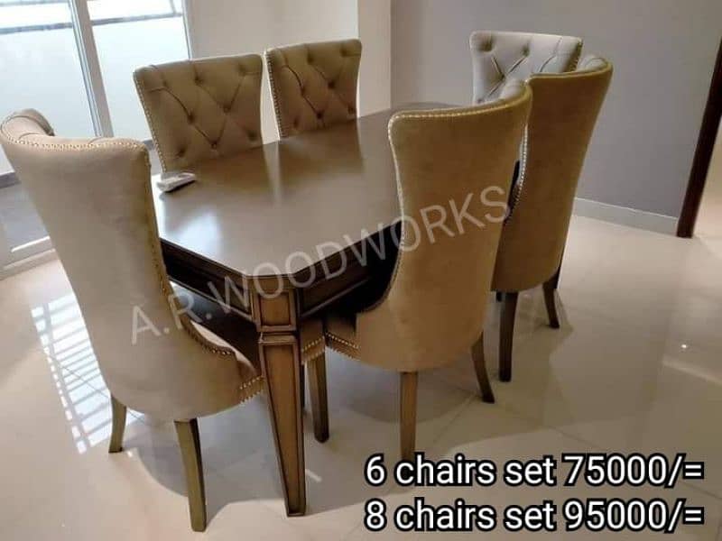 DINNING CHAIRS ROOM CHAIRS DINNING TABLE SET 8