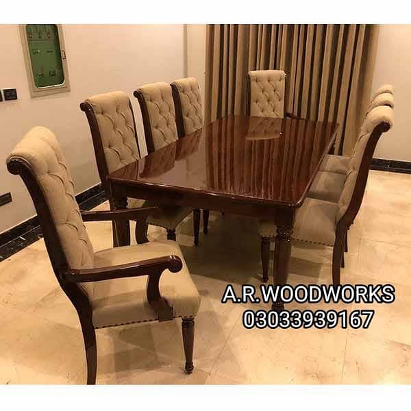 DINNING CHAIRS ROOM CHAIRS DINNING TABLE SET 10