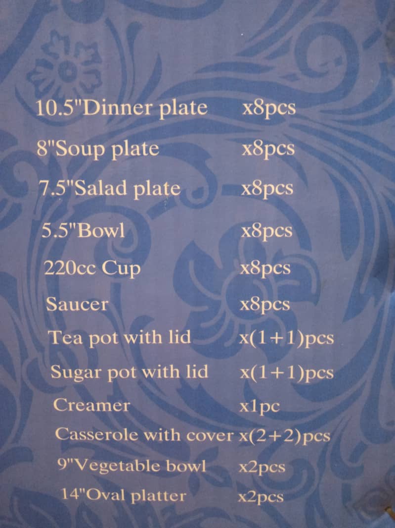 61 PCs Ceramic Dinner Set 2